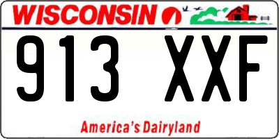 WI license plate 913XXF