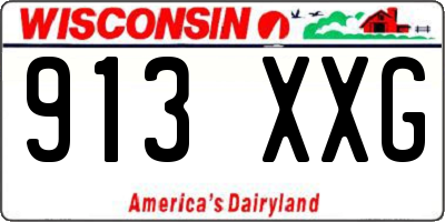 WI license plate 913XXG