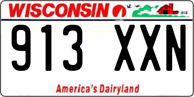 WI license plate 913XXN