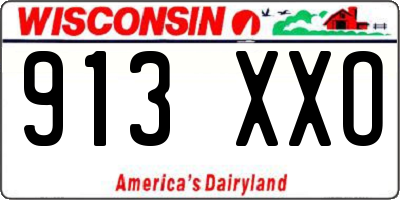 WI license plate 913XXO