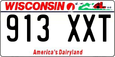 WI license plate 913XXT