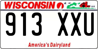 WI license plate 913XXU