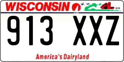 WI license plate 913XXZ