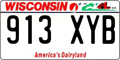 WI license plate 913XYB