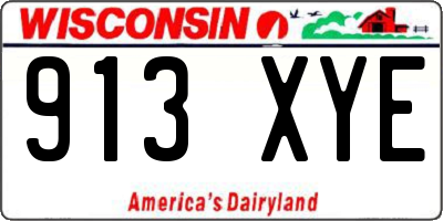 WI license plate 913XYE