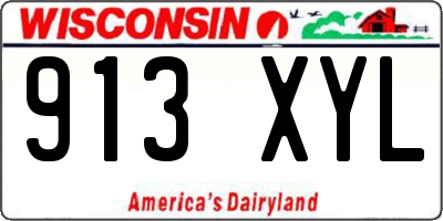WI license plate 913XYL