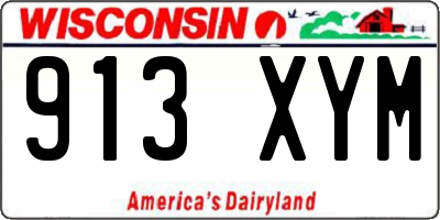 WI license plate 913XYM