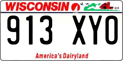 WI license plate 913XYO