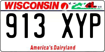 WI license plate 913XYP