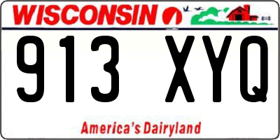 WI license plate 913XYQ