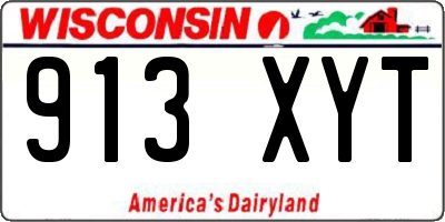 WI license plate 913XYT