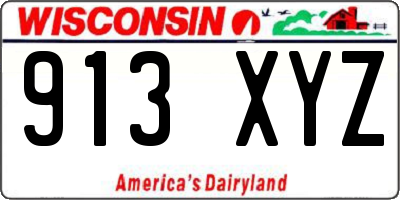 WI license plate 913XYZ