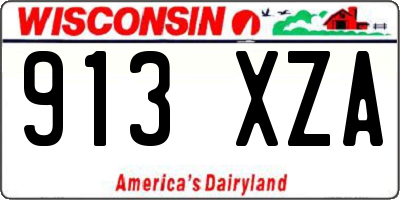 WI license plate 913XZA