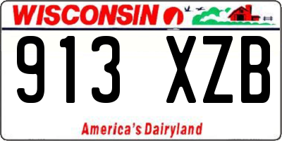 WI license plate 913XZB