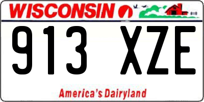WI license plate 913XZE