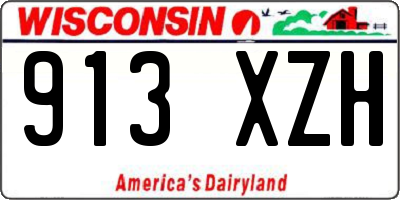 WI license plate 913XZH