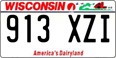 WI license plate 913XZI