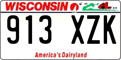 WI license plate 913XZK