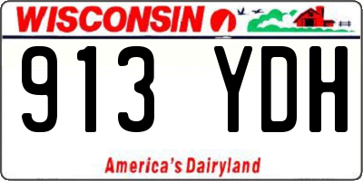 WI license plate 913YDH