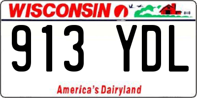 WI license plate 913YDL
