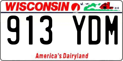 WI license plate 913YDM