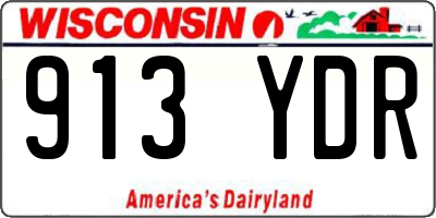 WI license plate 913YDR