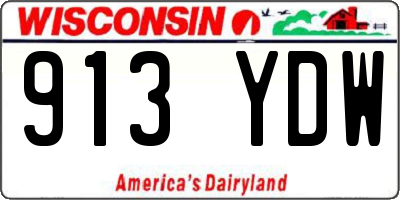 WI license plate 913YDW