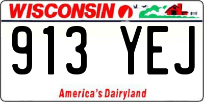 WI license plate 913YEJ