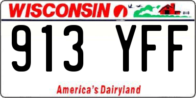 WI license plate 913YFF