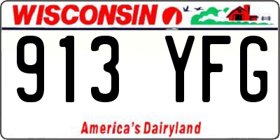 WI license plate 913YFG