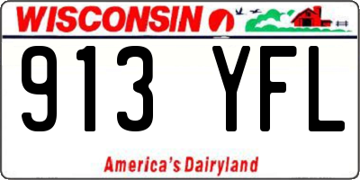 WI license plate 913YFL