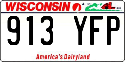 WI license plate 913YFP