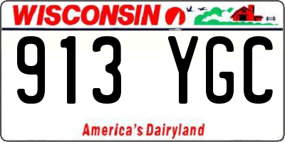 WI license plate 913YGC