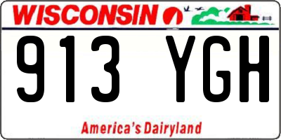 WI license plate 913YGH