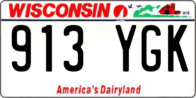WI license plate 913YGK
