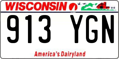 WI license plate 913YGN