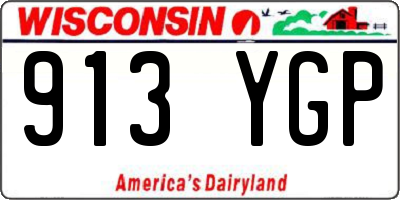 WI license plate 913YGP