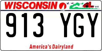 WI license plate 913YGY