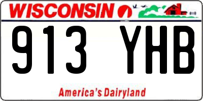 WI license plate 913YHB