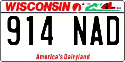 WI license plate 914NAD