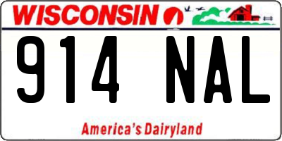 WI license plate 914NAL