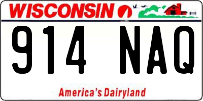 WI license plate 914NAQ