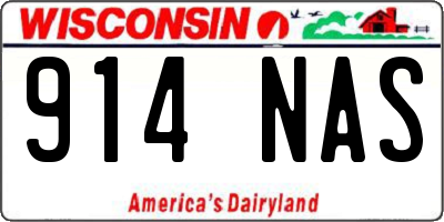 WI license plate 914NAS