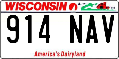 WI license plate 914NAV