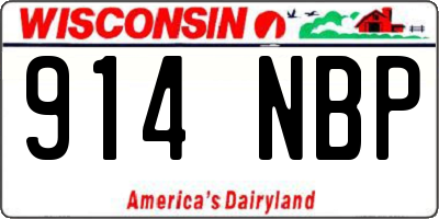 WI license plate 914NBP