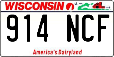 WI license plate 914NCF