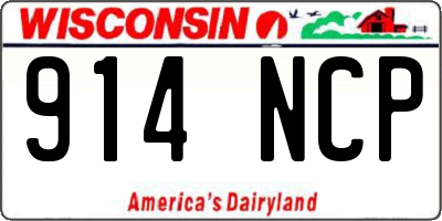 WI license plate 914NCP