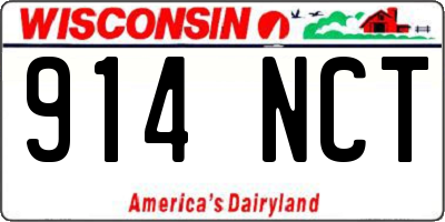 WI license plate 914NCT