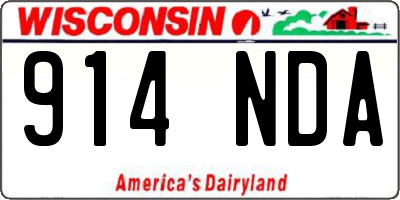 WI license plate 914NDA