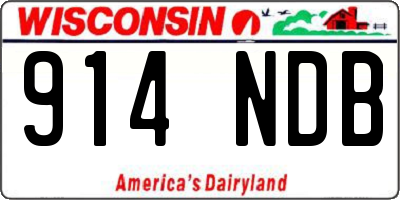 WI license plate 914NDB